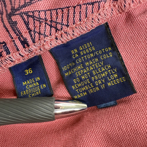 Polo Ralph Lauren Shorts Mens 36 Pink Nautical Sailboat Print Classic Fit 6 Inch - Picture 6 of 7